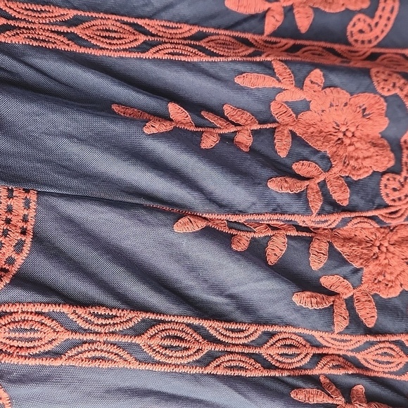 BarVely Lace Empire Waist Embroidered Maxi Dress - Picture 6 of 8